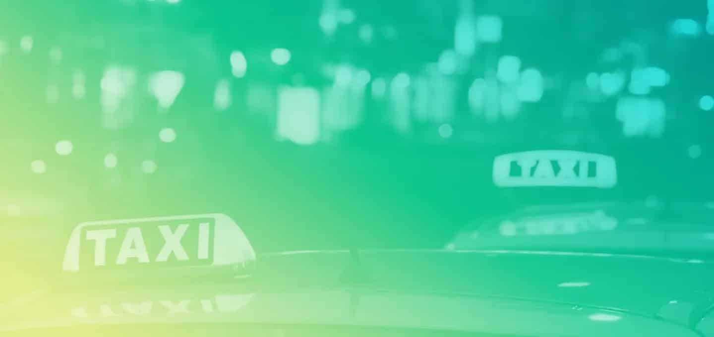 Gelbes Taxi in der Schweiz – Symbol für die Taxi Theorieprüfung ARV 2